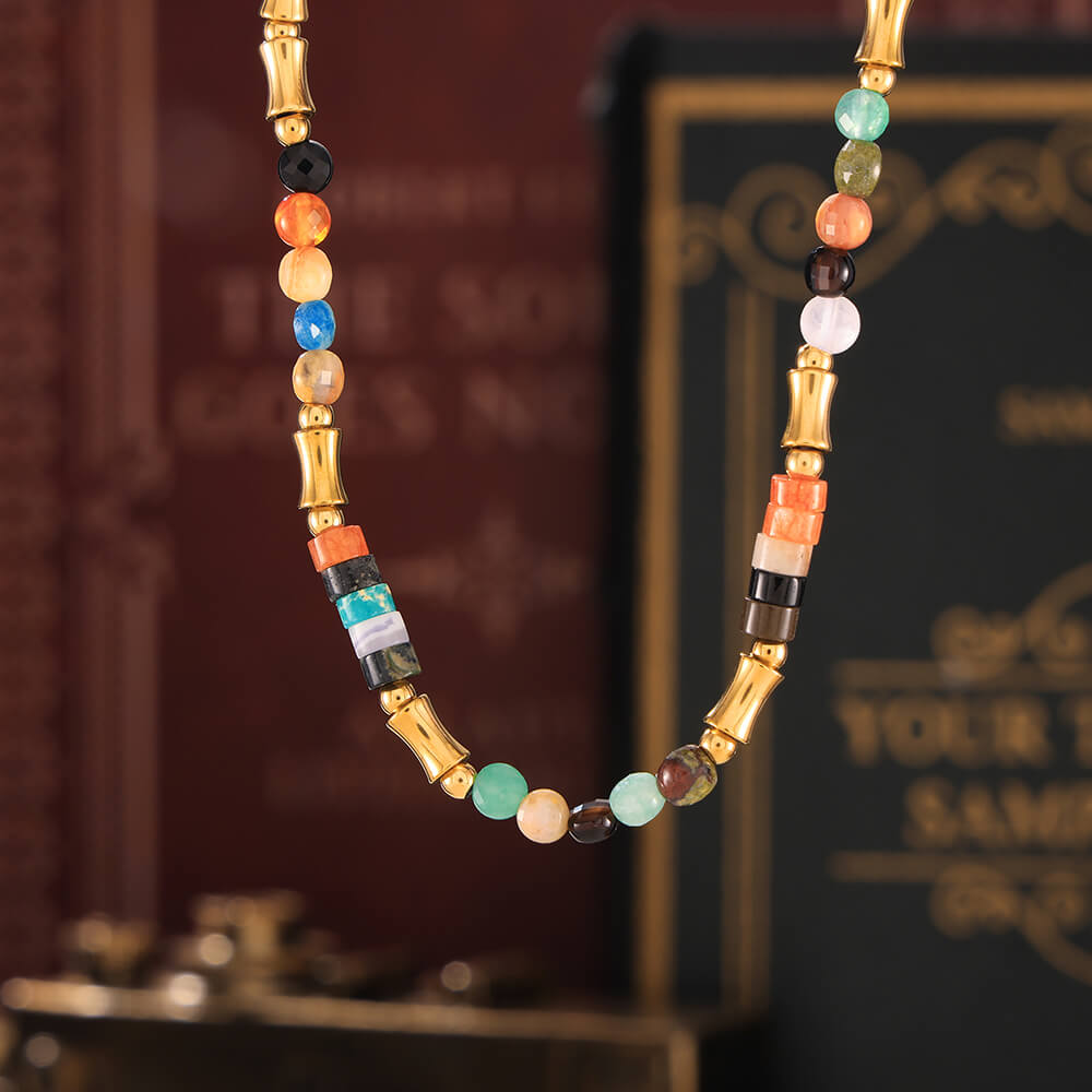 Artisan Multicolor Bead and Necklace - SazenIce