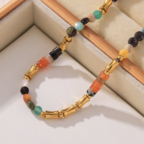Artisan Multicolor Bead and Necklace - SazenIce
