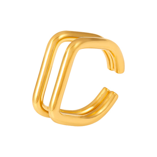 Double U-Shaped Open Ring - SazenIce