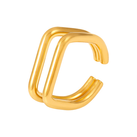 Double U-Shaped Open Ring - SazenIce