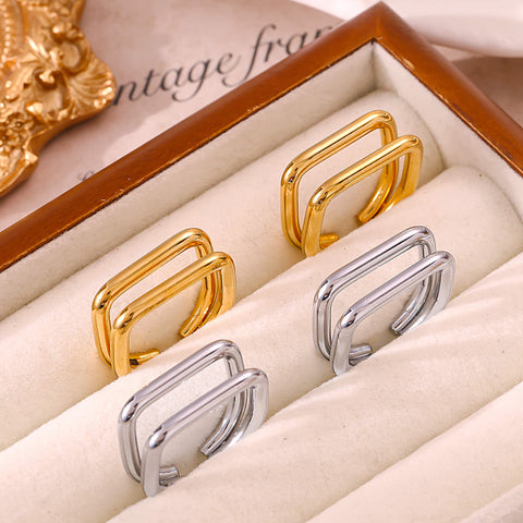 Double U-Shaped Open Ring - SazenIce