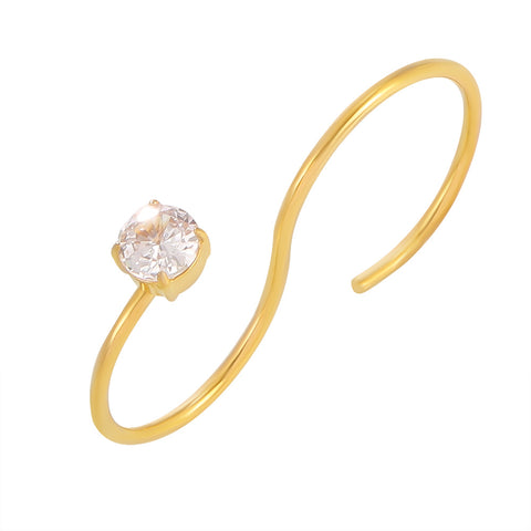 Ethereal Twist Zirconia Ring - SazenIce