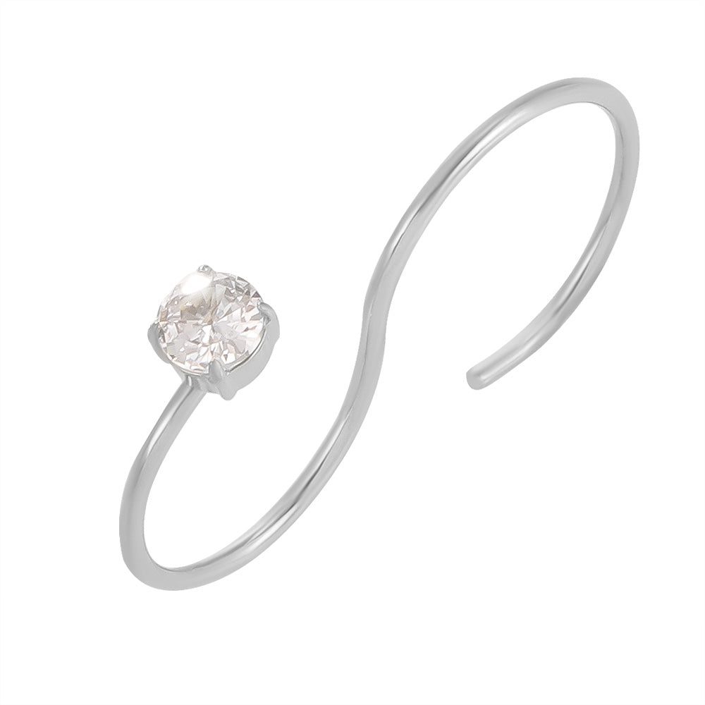 Ethereal Twist Zirconia Ring - SazenIce