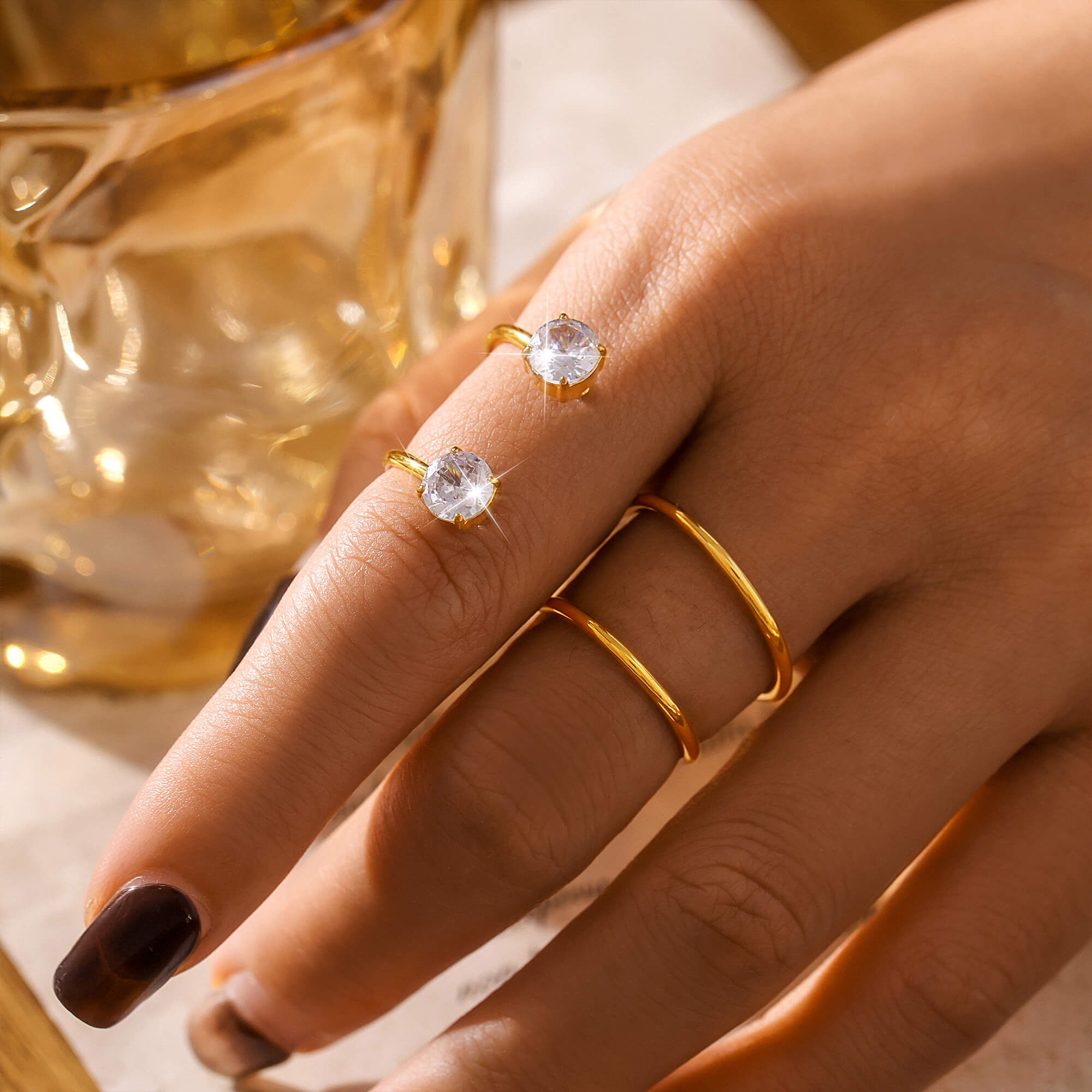 Ethereal Twist Zirconia Ring - SazenIce