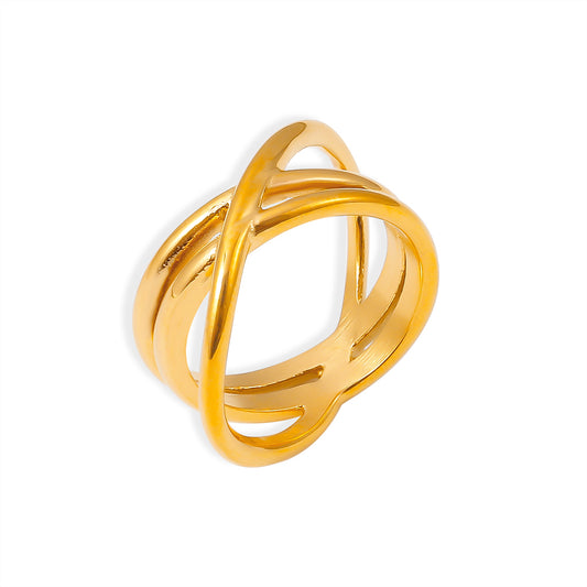 French Twisted Lines Ring - SazenIce
