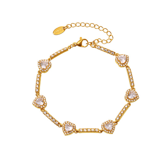 Gradient Crystal Circle Bracelet - SazenIce