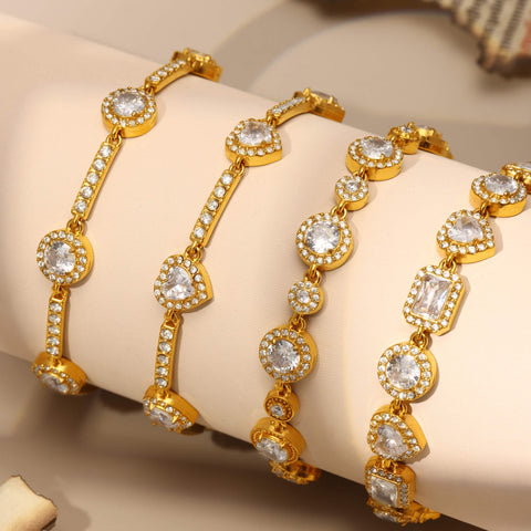 Gradient Crystal Circle Bracelet - SazenIce
