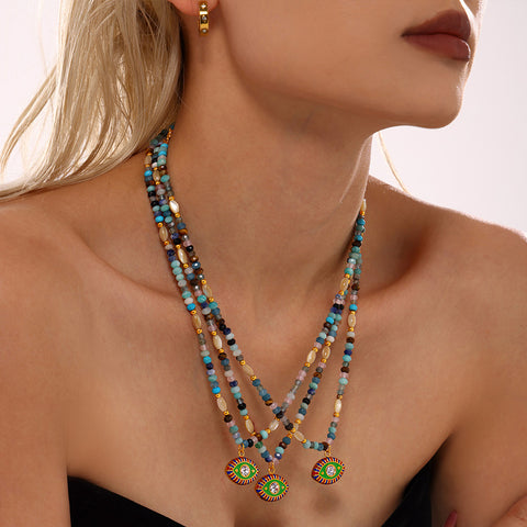 Handcrafted Devil’s Eye Stone Necklace - SazenIce