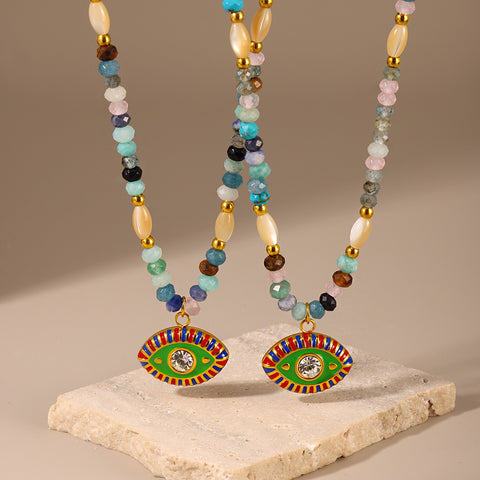Handcrafted Devil’s Eye Stone Necklace - SazenIce