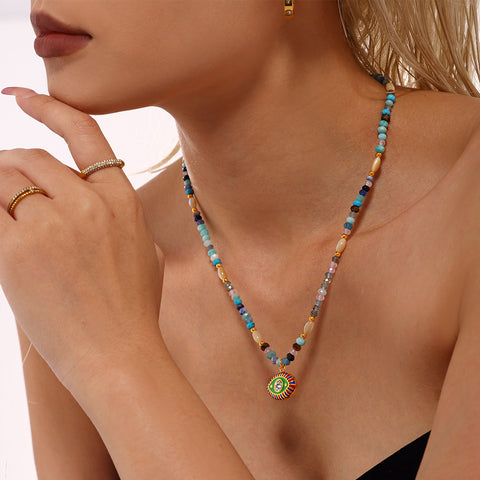Handcrafted Devil’s Eye Stone Necklace - SazenIce