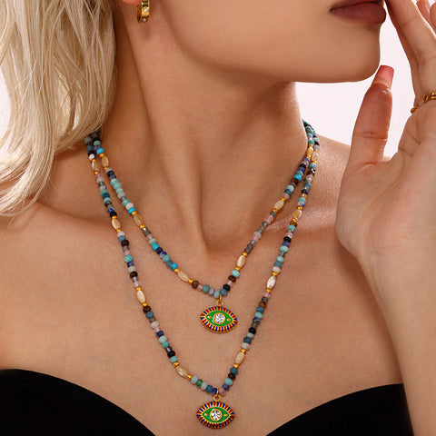 Handcrafted Devil’s Eye Stone Necklace - SazenIce