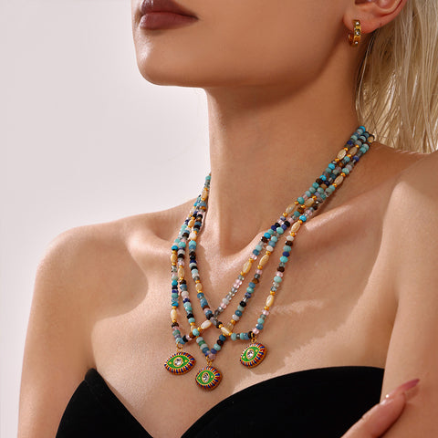 Handcrafted Devil’s Eye Stone Necklace - SazenIce