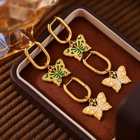 Healing Current Butterfly Necklace and Earrings Set - SazenIce