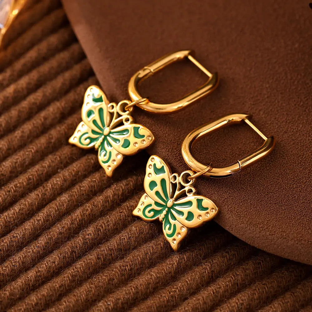 Healing Current Butterfly Necklace and Earrings Set - SazenIce