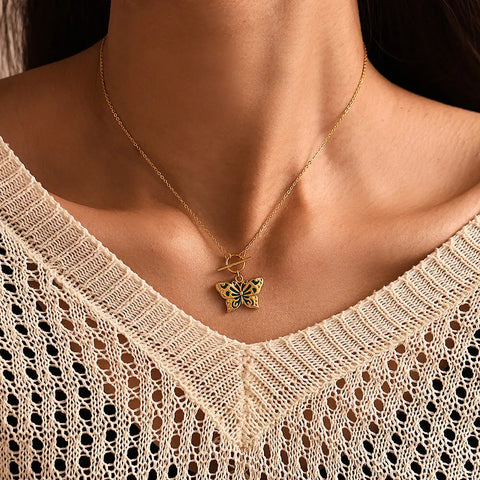 Healing Current Butterfly Necklace and Earrings Set - SazenIce