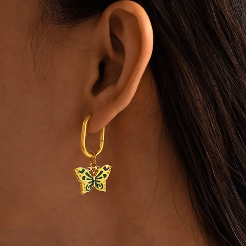 Healing Current Butterfly Necklace and Earrings Set - SazenIce