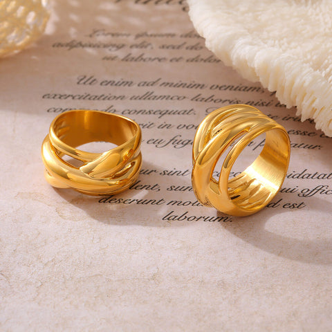 Layered Ripple Ring - SazenIce