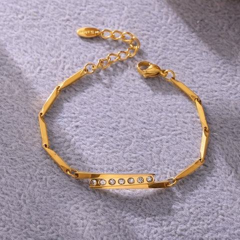 Linear Light Sculpted Chain Bracelet - SazenIce