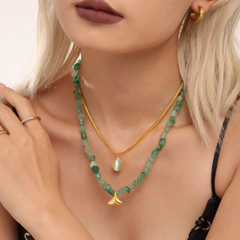 Natural Stone Fish-Tail Layered Set - SazenIce