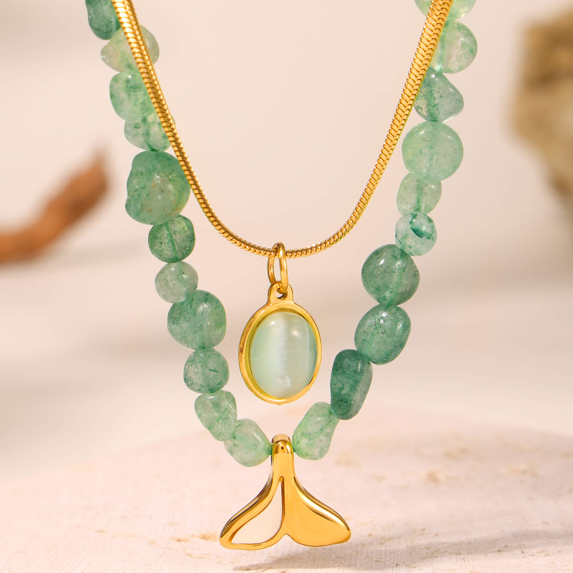 Natural Stone Fish-Tail Layered Set - SazenIce