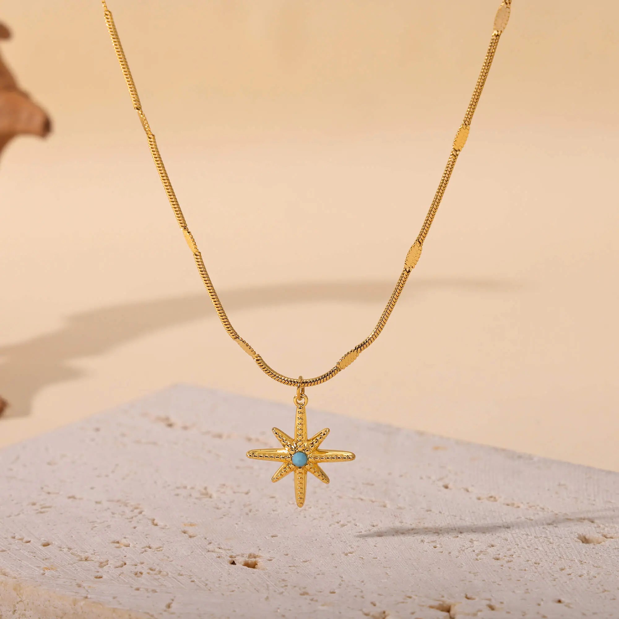 Ocean Star Turquoise Pendant Necklace - SazenIce