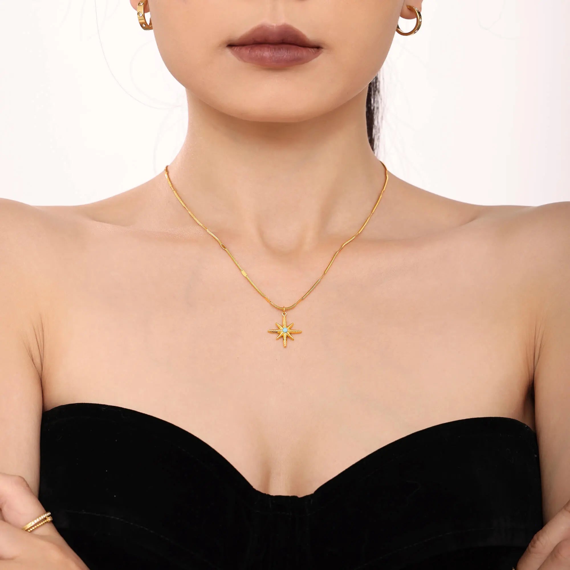Ocean Star Turquoise Pendant Necklace - SazenIce