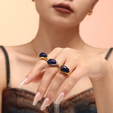 Onyx Oval Ring - SazenIce