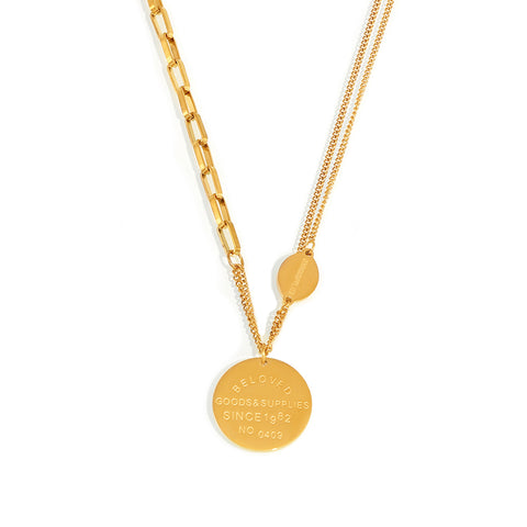Sovereign’s Gold Medallion Layered Necklace - SazenIce