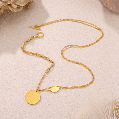 Sovereign’s Gold Medallion Layered Necklace - SazenIce