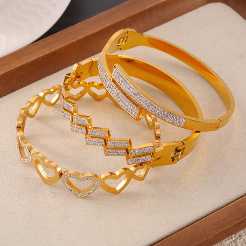 Statement Bangle Zircon Sets - SazenIce