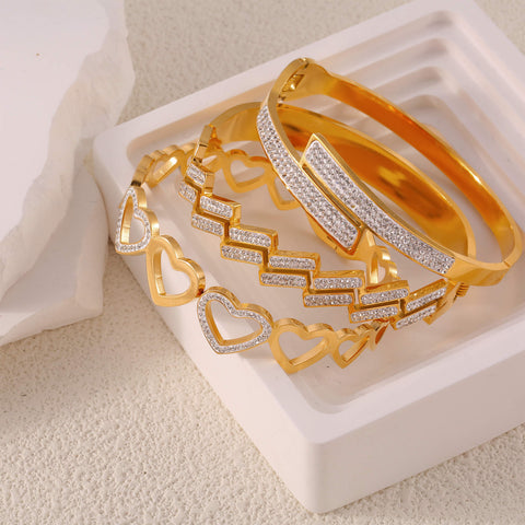 Statement Bangle Zircon Sets - SazenIce