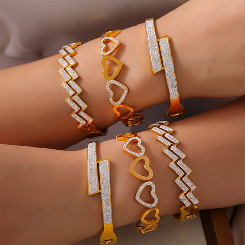 Statement Bangle Zircon Sets - SazenIce