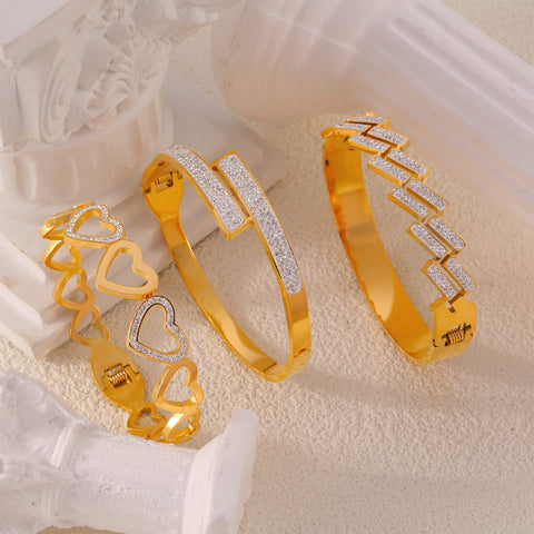 Statement Bangle Zircon Sets - SazenIce