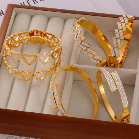 Statement Bangle Zircon Sets - SazenIce