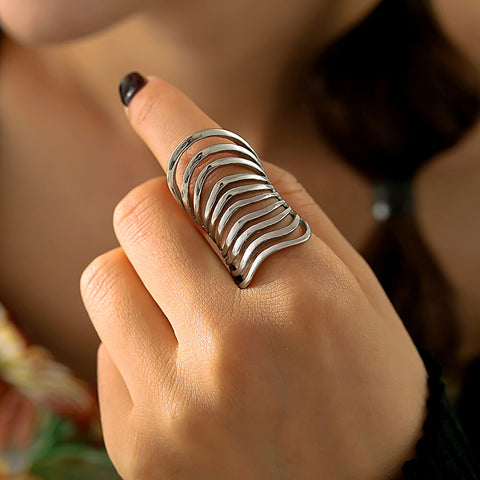 Strata Layered Cutout Ring - SazenIce
