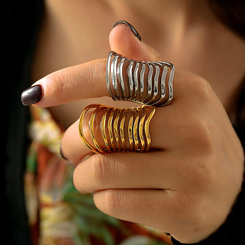 Strata Layered Cutout Ring - SazenIce